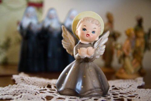 figurine of an angel as a good luck charm